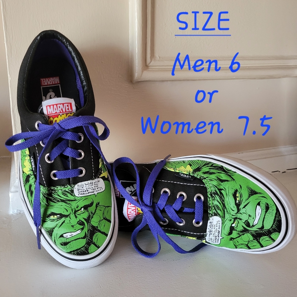 Marvel Hulk Vans Era Mens 6, Womens 7.5 - Picture 2 of 10
